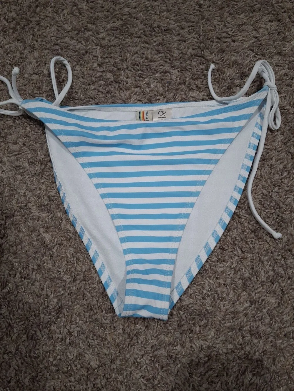 OP Ocean Pacific  Striped Aqua & Mint Three-Piece Swim Set Size XL NWT